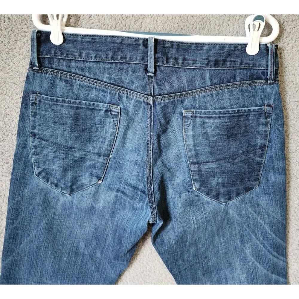 Banana Republic Blue Denim Slim Straight Button Fly‎ Jeans Size 32 x 30 Cotton
